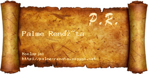 Palme Renáta névjegykártya